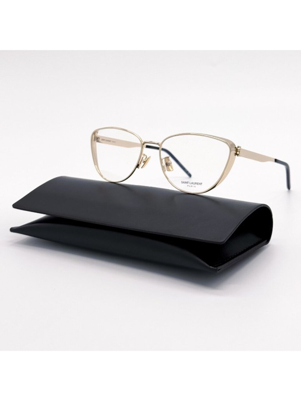 NEW SAINT LAURENT EYEGLASSES SLM92 004 WOMEN CAT EYE GOLD EYEWEAR SL M92 - Picture 1 of 11